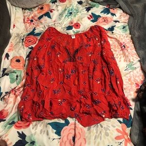 red old navy blouse